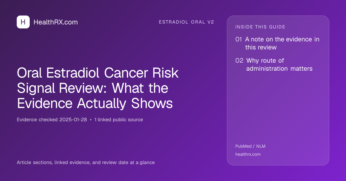 Evidence overview for Oral Estradiol Cancer Risk Signal Review: What the Evidence Actually Shows