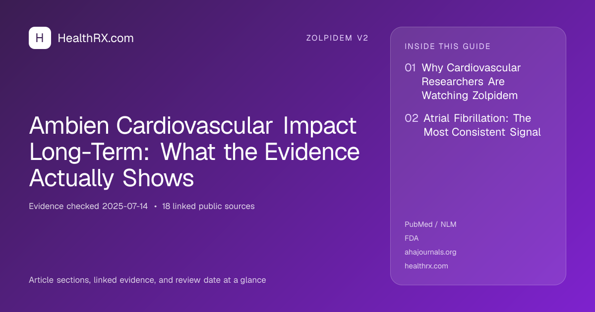 Evidence overview for Ambien Cardiovascular Impact Long-Term: What the Evidence Actually Shows