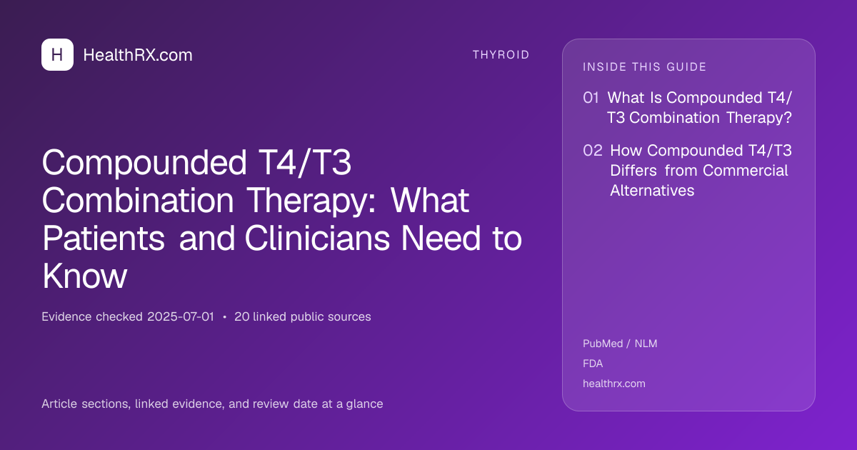 Evidence overview for thyroid: Compounded T4/T3 Combination Therapy: What Patients and Clinicians Need to Know