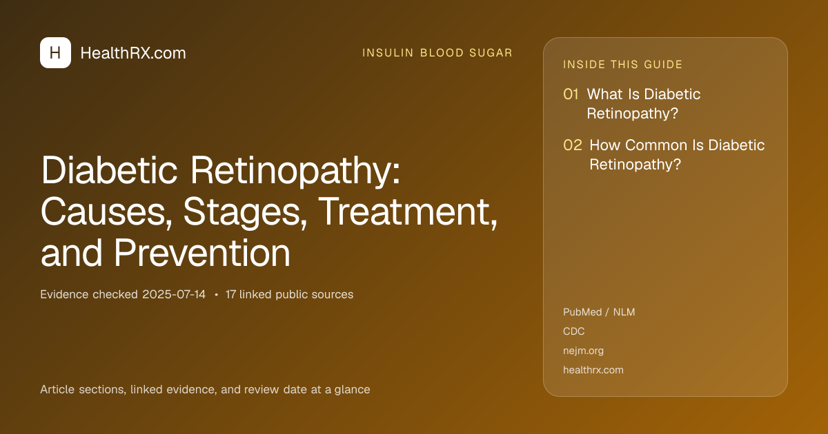 Evidence overview for Diabetic Retinopathy: Causes, Stages, Treatment, and Prevention
