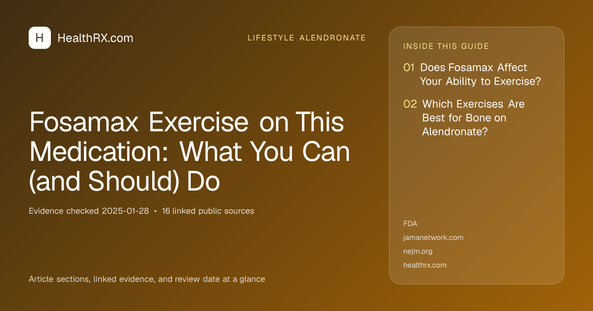 Evidence overview for lifestyle alendronate: Fosamax Exercise on This Medication: What You Can (and Should) Do