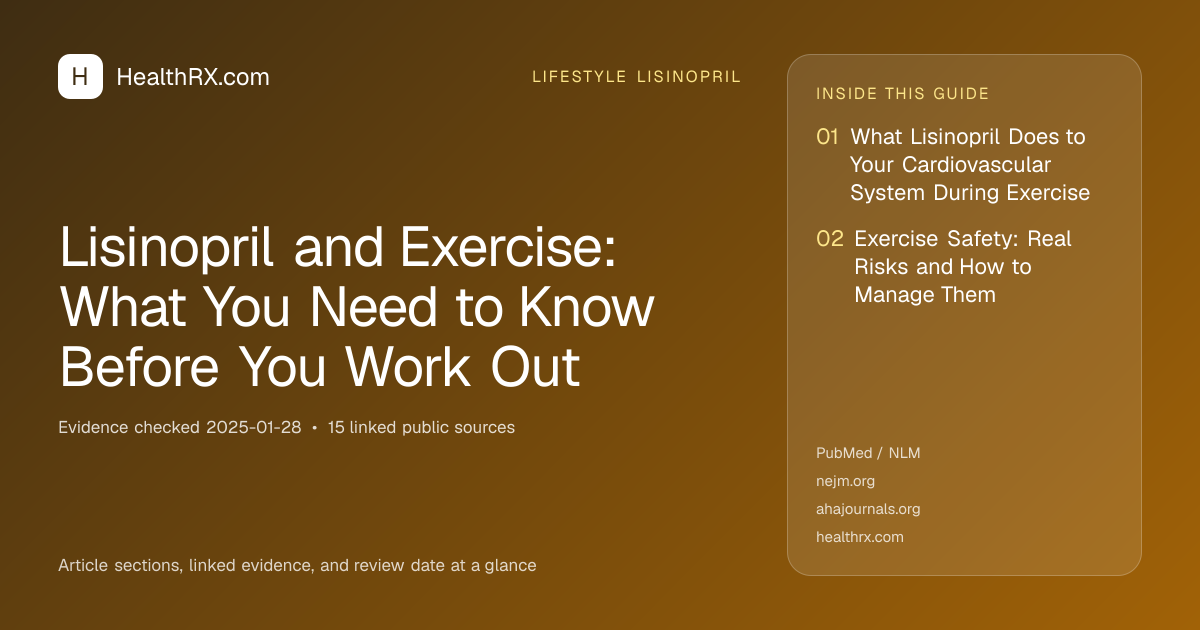Evidence overview for lifestyle lisinopril: Lisinopril and Exercise: What You Need to Know Before You Work Out