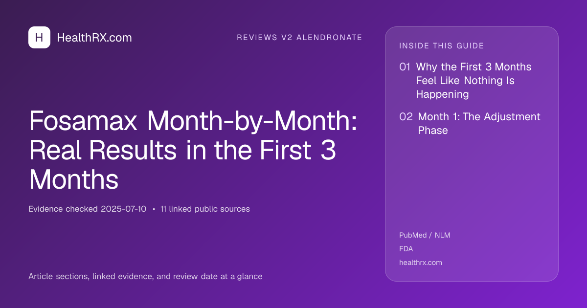 Evidence overview for reviews v2 alendronate: Fosamax Month-by-Month: Real Results in the First 3 Months