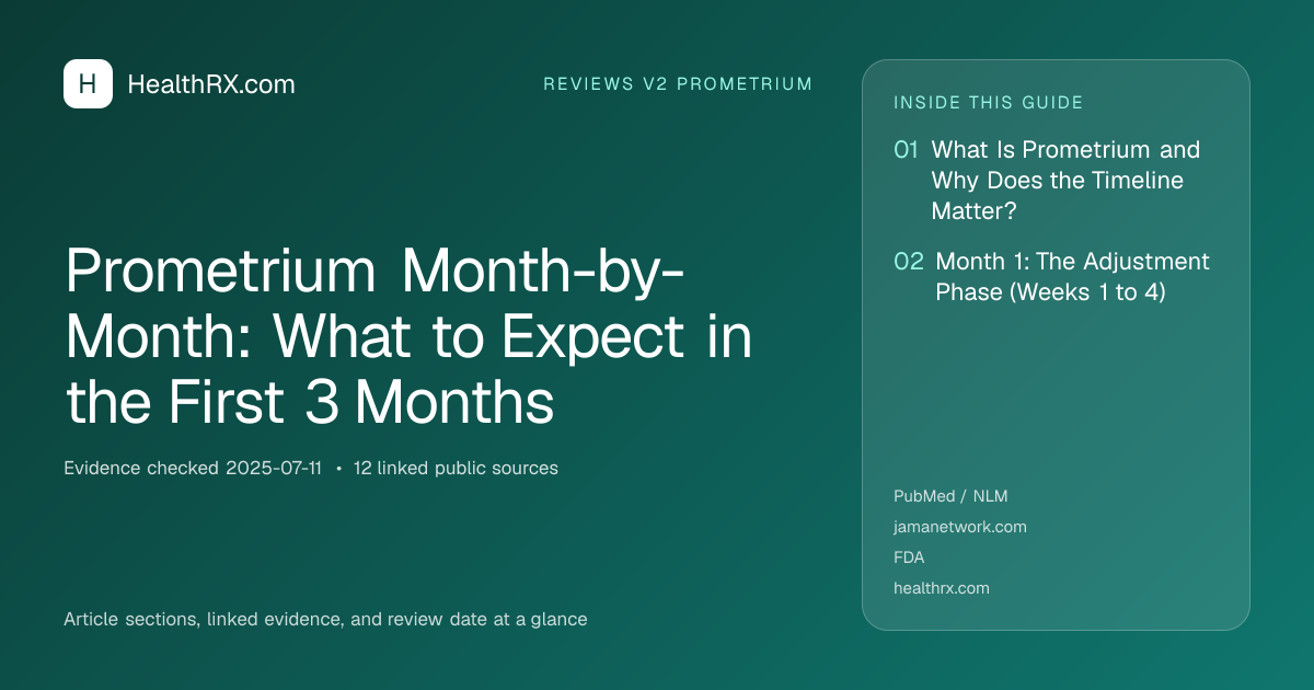 Evidence overview for Prometrium Month-by-Month: What to Expect in the First 3 Months