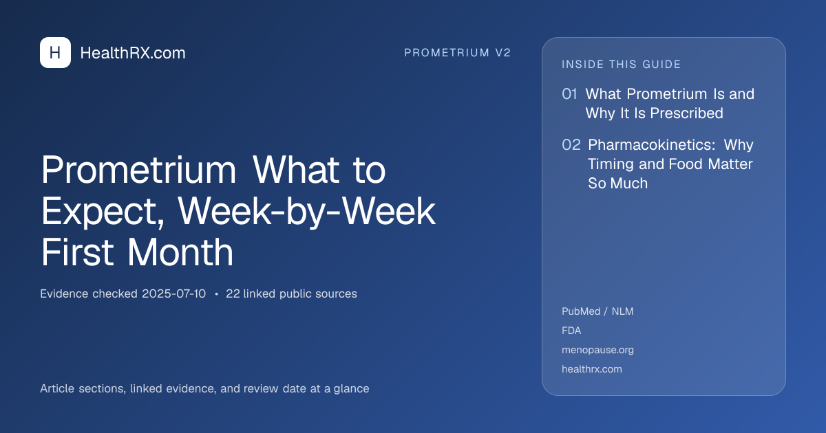 Evidence overview for Prometrium What to Expect, Week-by-Week First Month