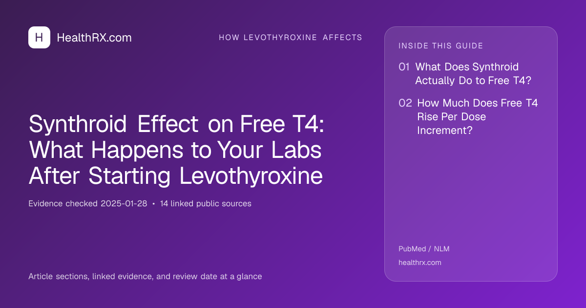 Evidence overview for Synthroid Effect on Free T4: What Happens to Your Labs After Starting Levothyroxine