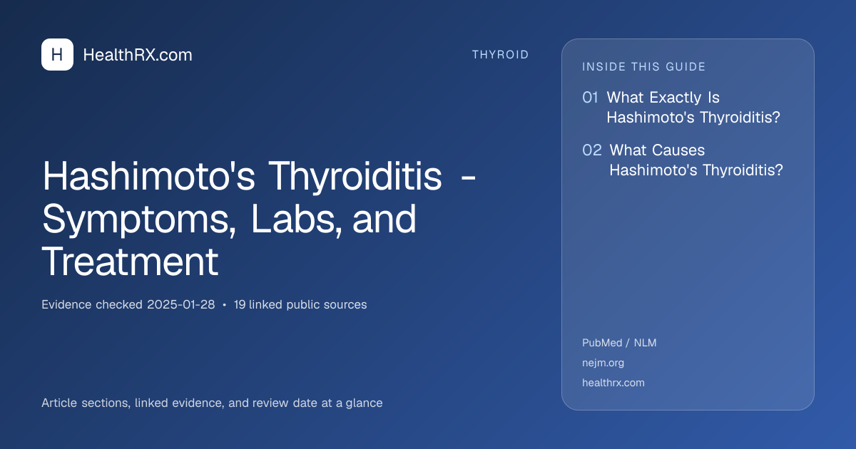 Evidence overview for thyroid: Hashimoto's Thyroiditis - Symptoms, Labs, and Treatment