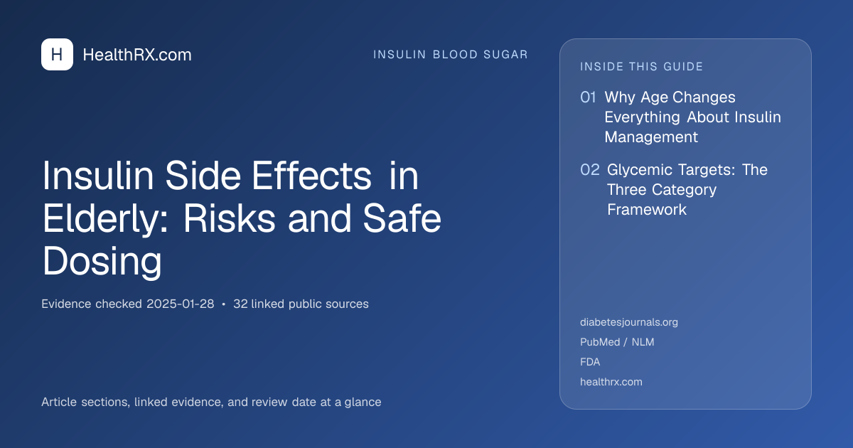Evidence overview for Insulin Side Effects in Elderly: Risks and Safe Dosing
