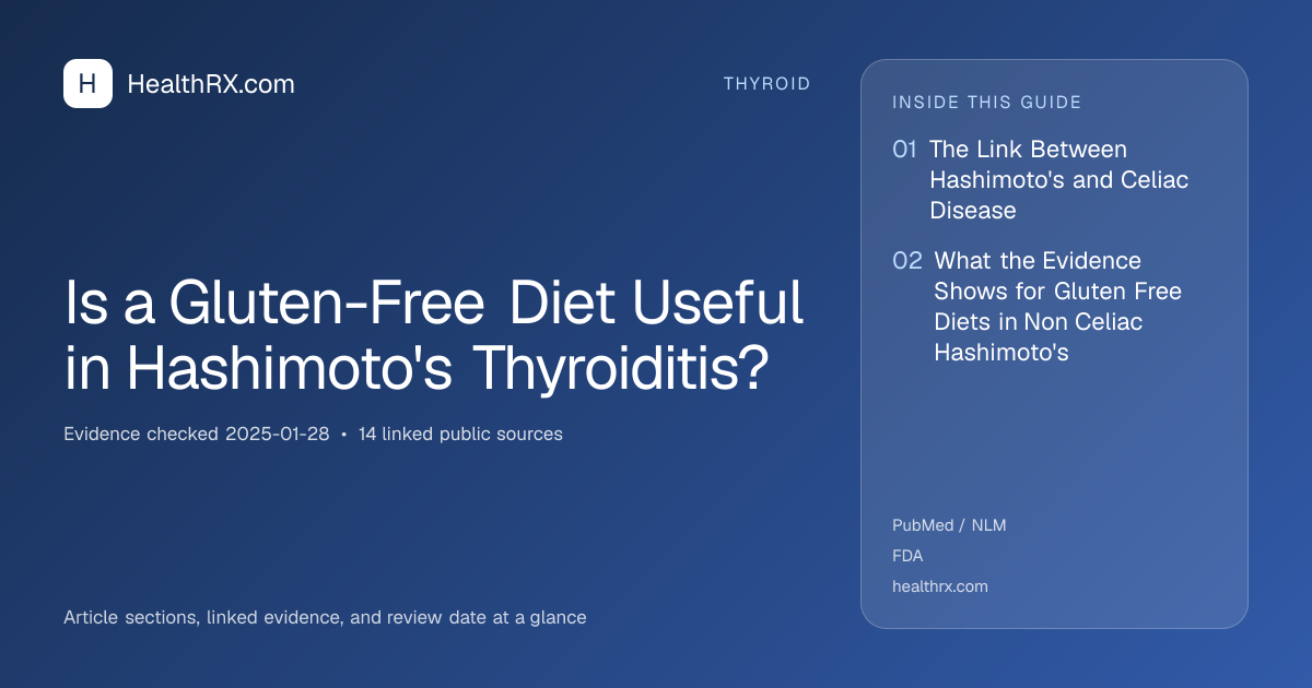Evidence overview for thyroid: Is a Gluten-Free Diet Useful in Hashimoto's Thyroiditis?