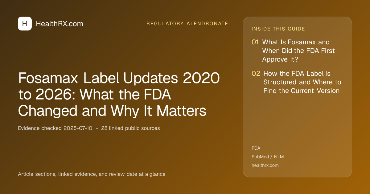 Evidence overview for Fosamax Label Updates 2020 to 2026: What the FDA Changed and Why It Matters