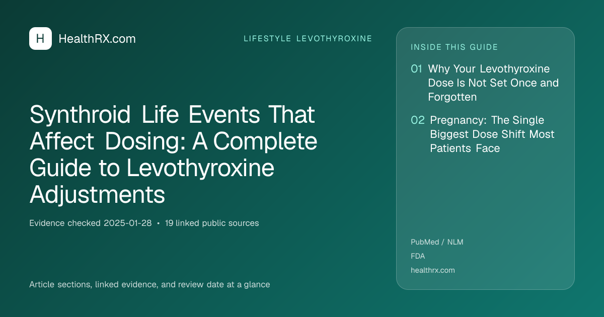 Evidence overview for lifestyle levothyroxine: Synthroid Life Events That Affect Dosing: A Complete Guide to Levothyroxine Adjustments