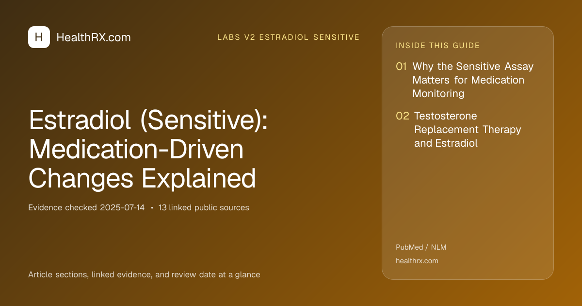 Evidence overview for Estradiol (Sensitive): Medication-Driven Changes Explained