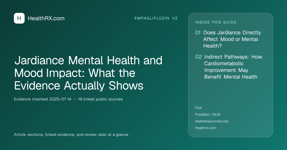 Evidence overview for empagliflozin v2: Jardiance Mental Health and Mood Impact: What the Evidence Actually Shows