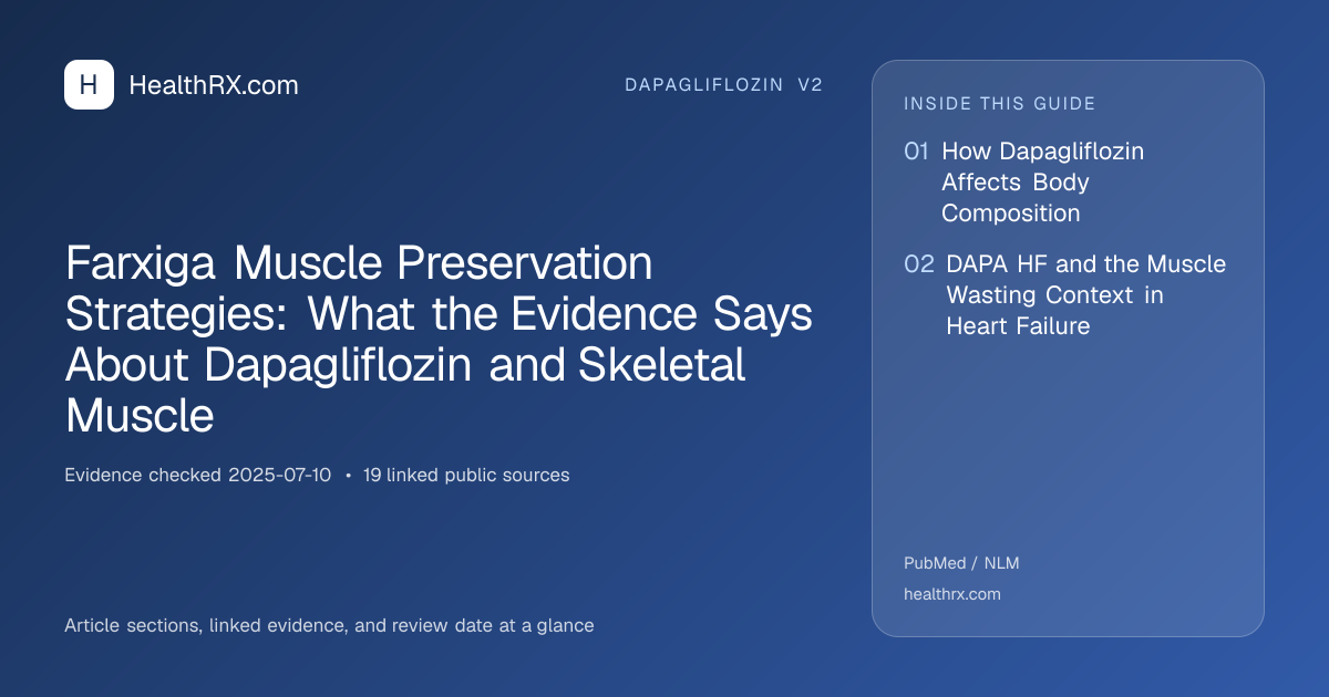 Evidence overview for dapagliflozin v2: Farxiga Muscle Preservation Strategies: What the Evidence Says About Dapagliflozin and Skeletal Muscle