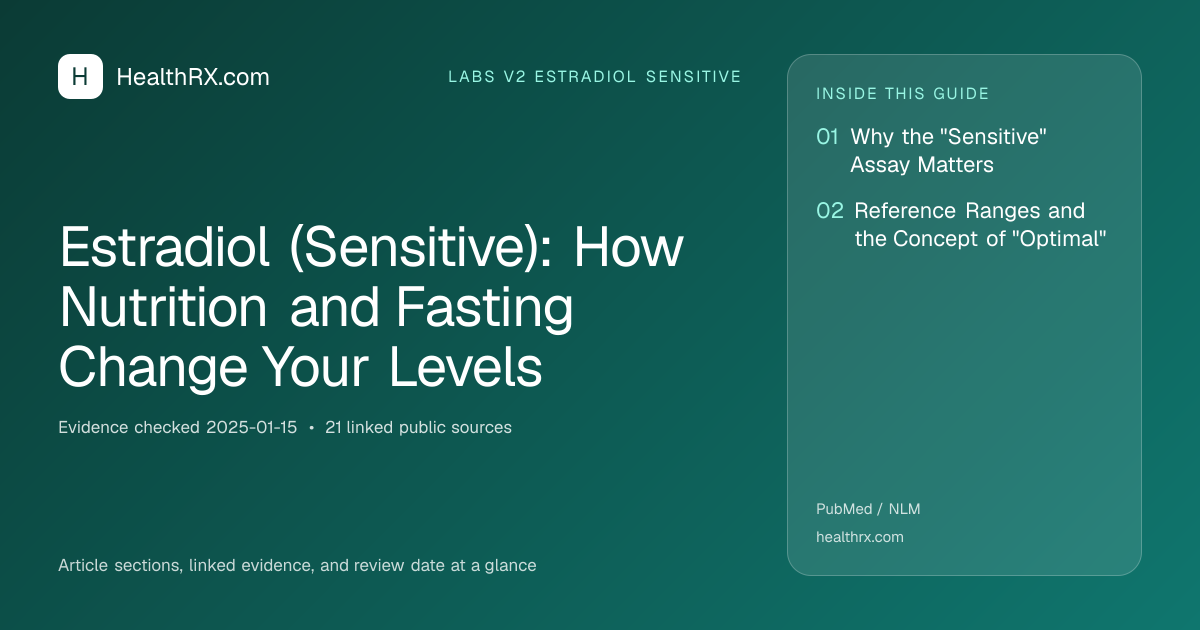 Evidence overview for Estradiol (Sensitive): How Nutrition and Fasting Change Your Levels