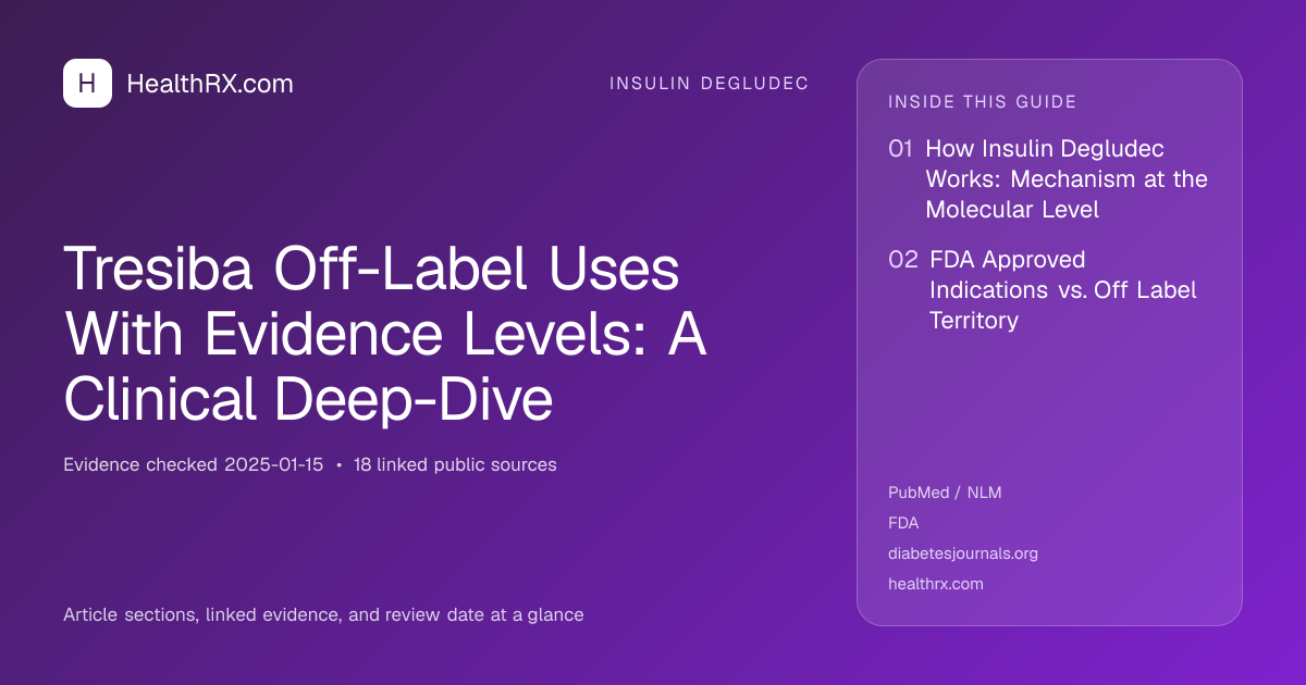 Evidence overview for Tresiba Off-Label Uses With Evidence Levels: A Clinical Deep-Dive
