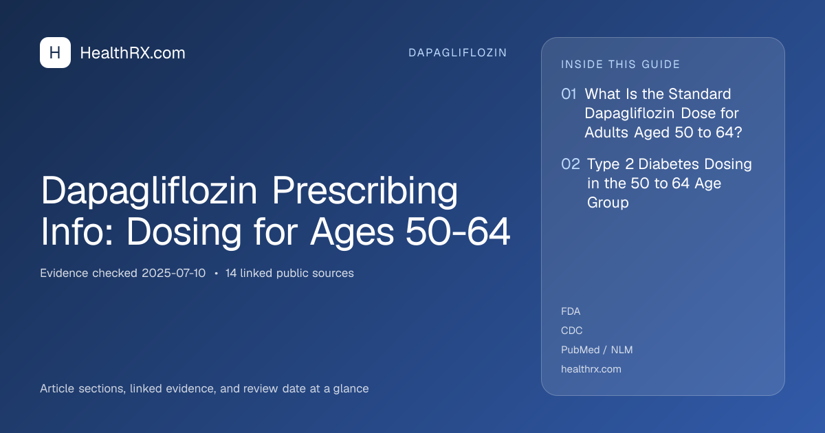 Evidence overview for Dapagliflozin Prescribing Info: Dosing for Ages 50-64