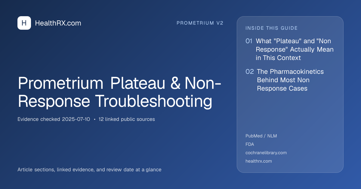 Evidence overview for Prometrium Plateau & Non-Response Troubleshooting