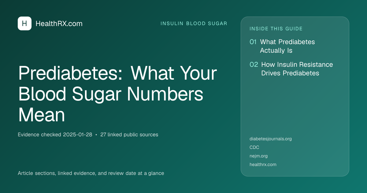 Evidence overview for Prediabetes: What Your Blood Sugar Numbers Mean