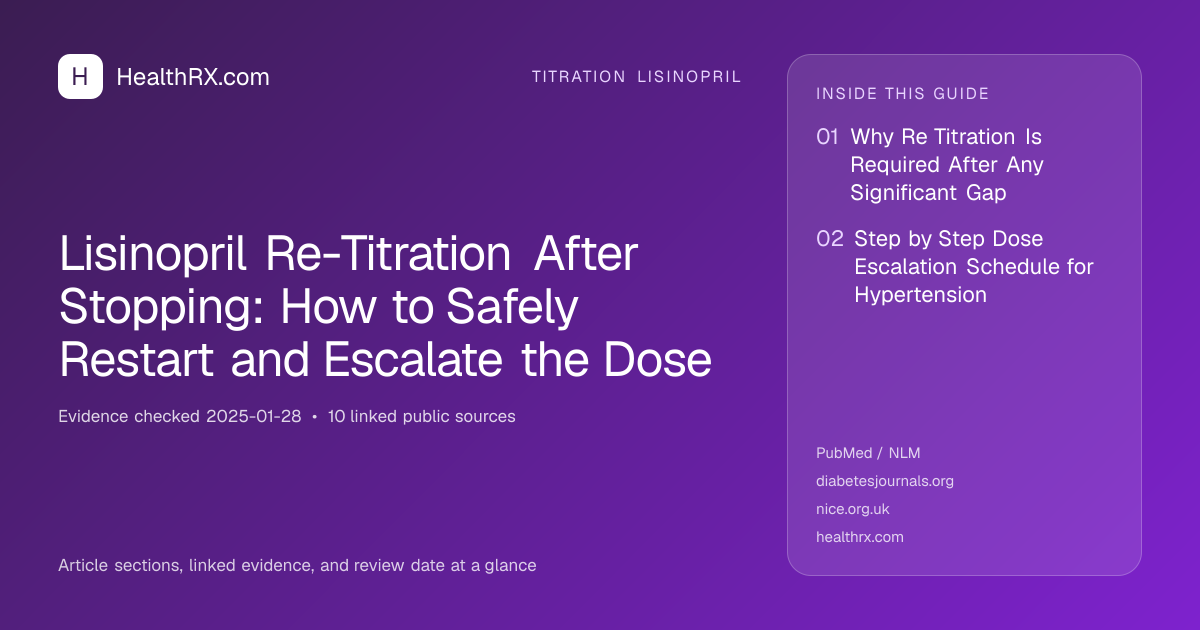 Evidence overview for Lisinopril Re-Titration After Stopping: How to Safely Restart and Escalate the Dose