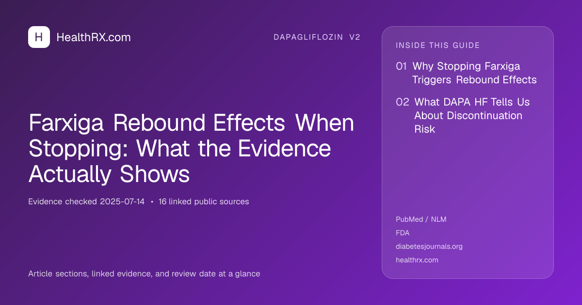 Evidence overview for dapagliflozin v2: Farxiga Rebound Effects When Stopping: What the Evidence Actually Shows