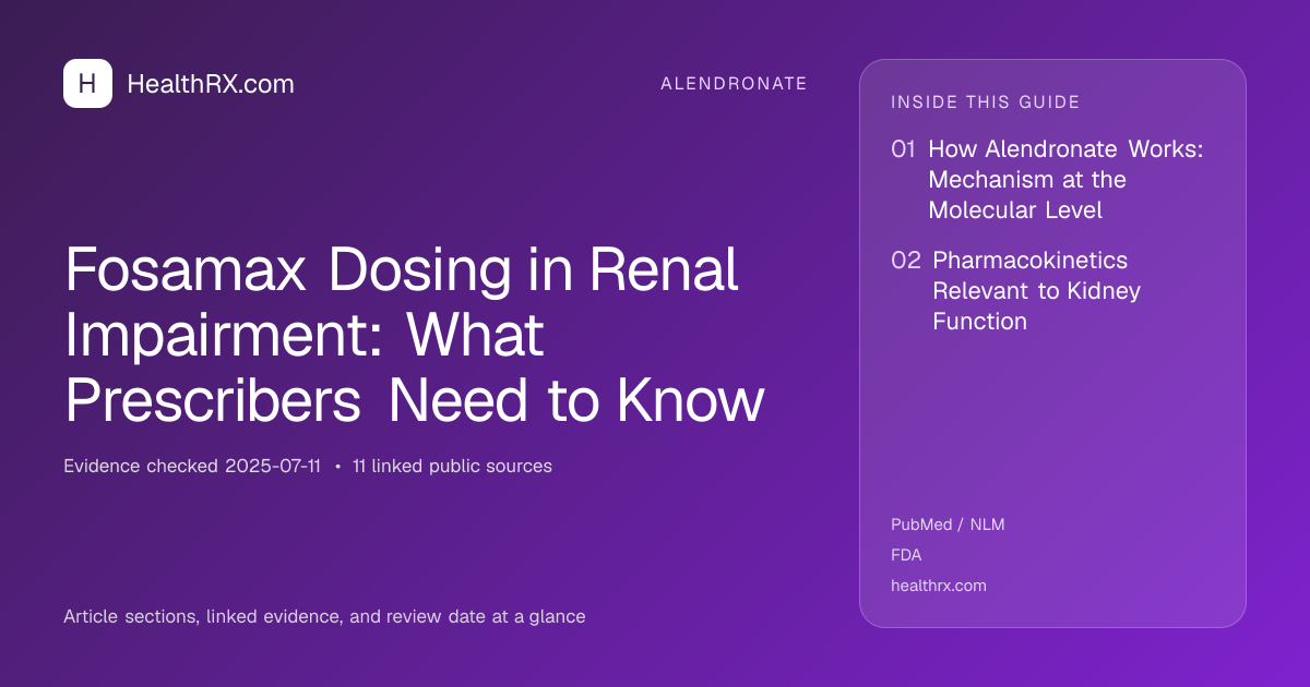 Evidence overview for Fosamax Dosing in Renal Impairment: What Prescribers Need to Know
