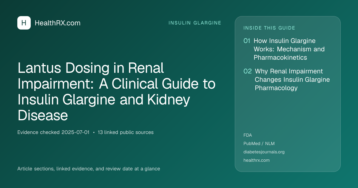 Evidence overview for Lantus Dosing in Renal Impairment: A Clinical Guide to Insulin Glargine and Kidney Disease