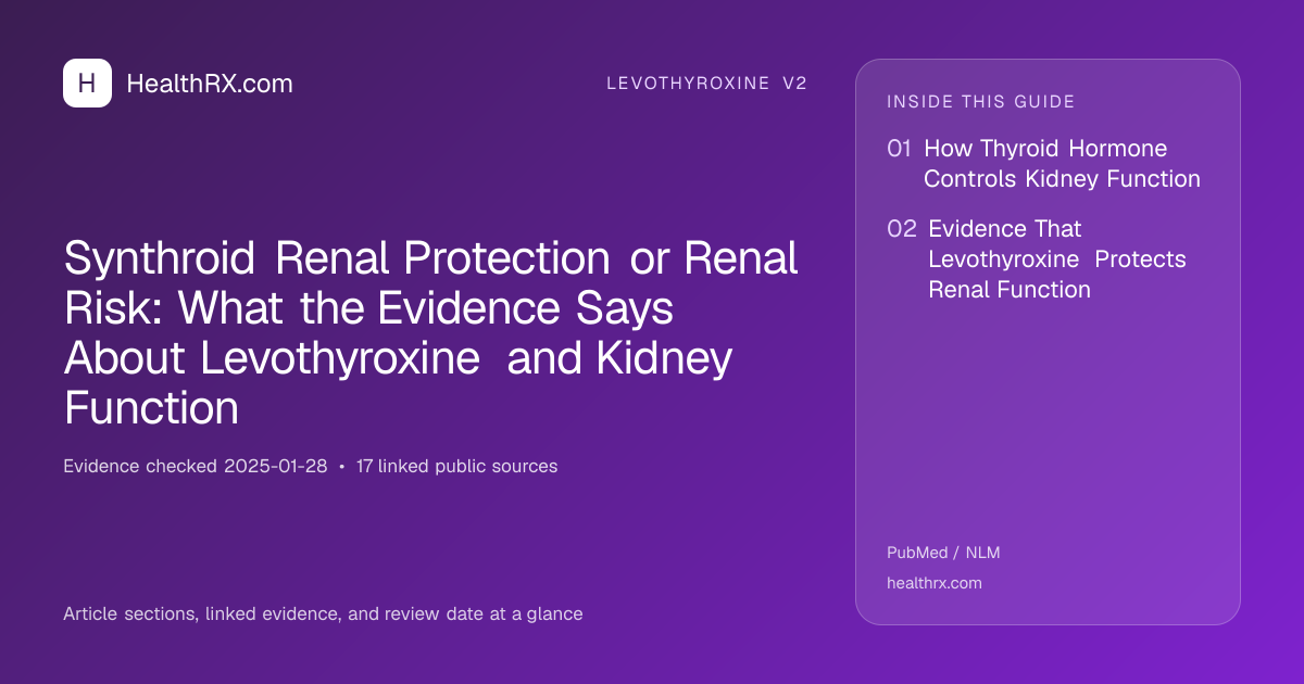 Evidence overview for Synthroid Renal Protection or Renal Risk: What the Evidence Says About Levothyroxine and Kidney Function