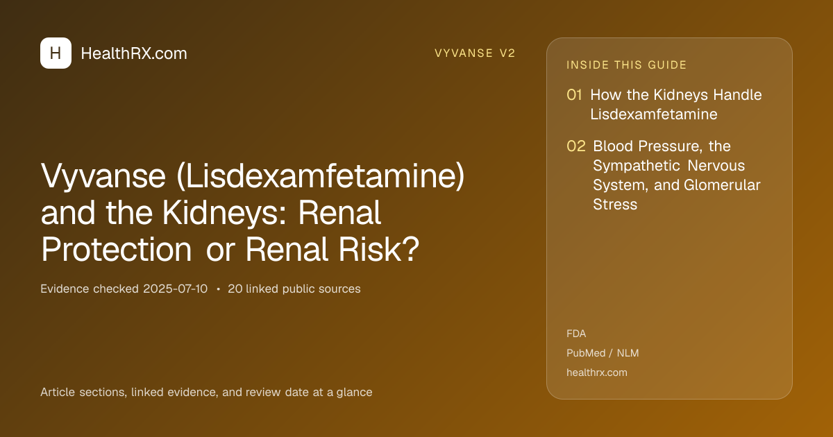 Evidence overview for Vyvanse (Lisdexamfetamine) and the Kidneys: Renal Protection or Renal Risk?