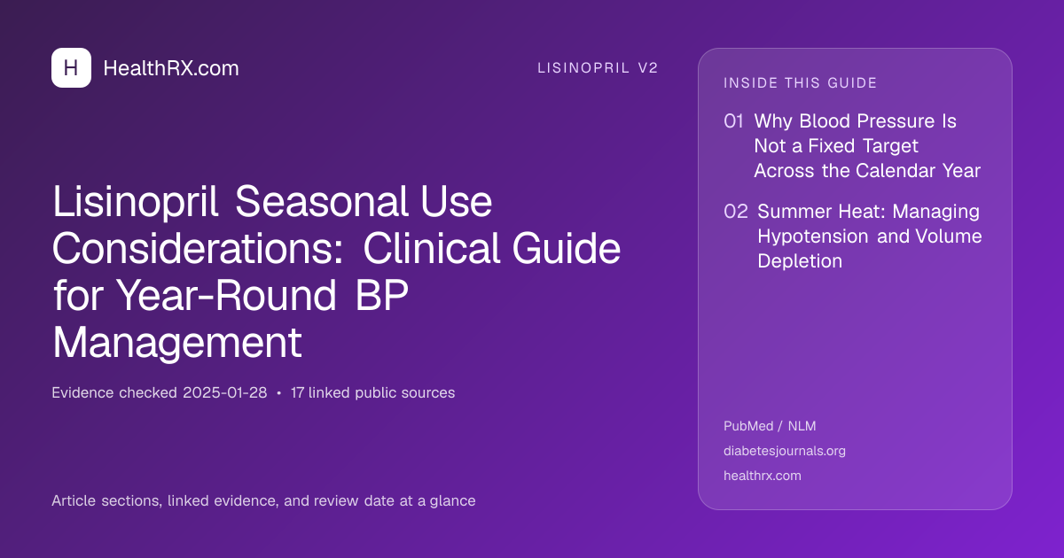 Evidence overview for lisinopril v2: Lisinopril Seasonal Use Considerations: Clinical Guide for Year-Round BP Management
