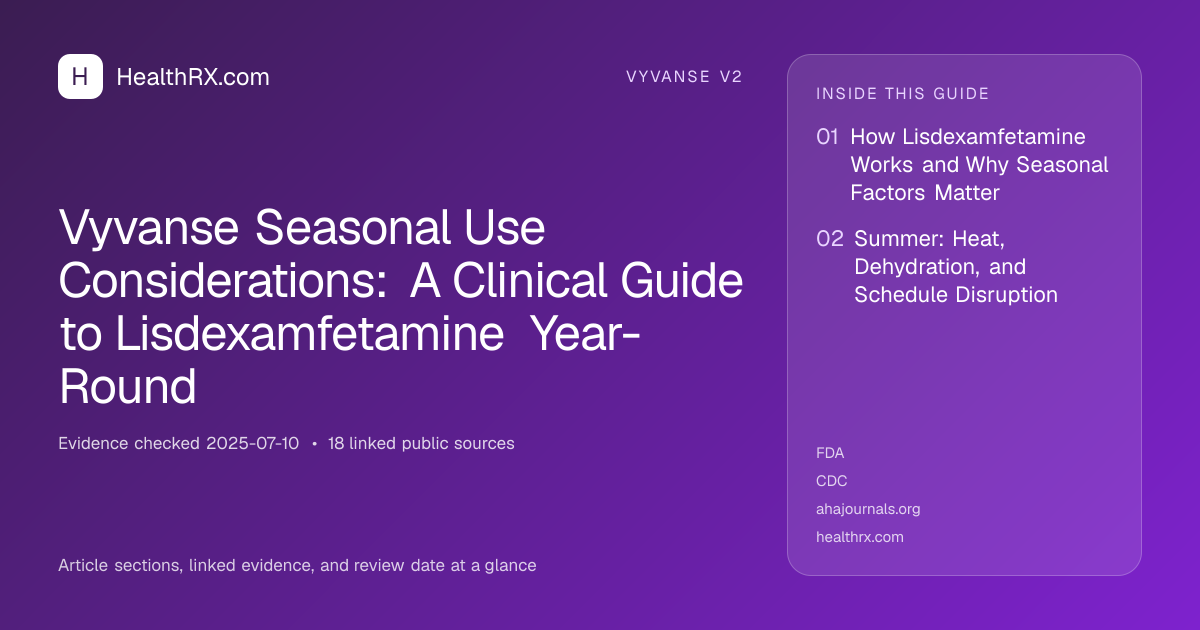 Evidence overview for vyvanse v2: Vyvanse Seasonal Use Considerations: A Clinical Guide to Lisdexamfetamine Year-Round
