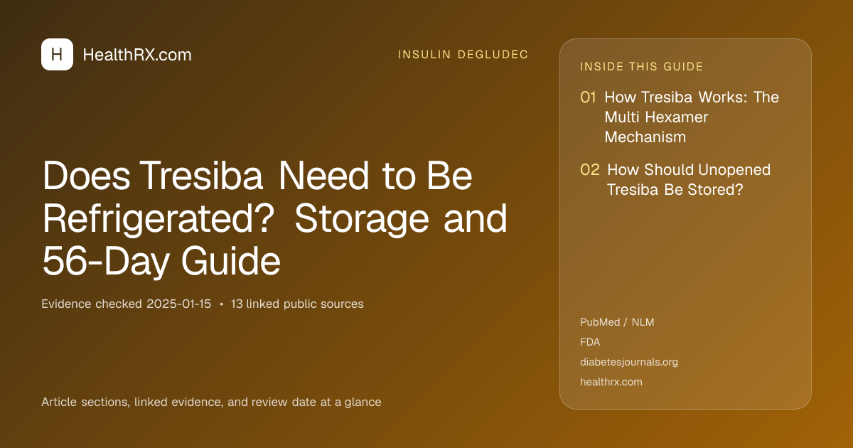 Evidence overview for insulin degludec: Does Tresiba Need to Be Refrigerated? Storage and 56-Day Guide