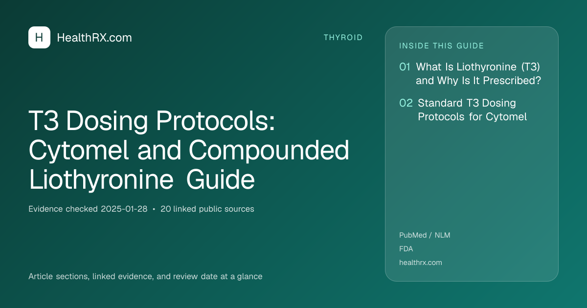 Evidence overview for thyroid: T3 Dosing Protocols: Cytomel and Compounded Liothyronine Guide