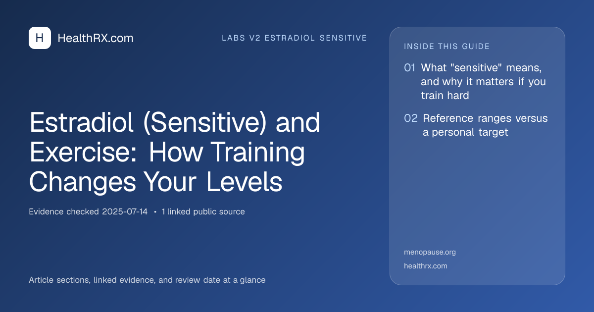 Evidence overview for Estradiol (Sensitive) and Exercise: How Training Changes Your Levels