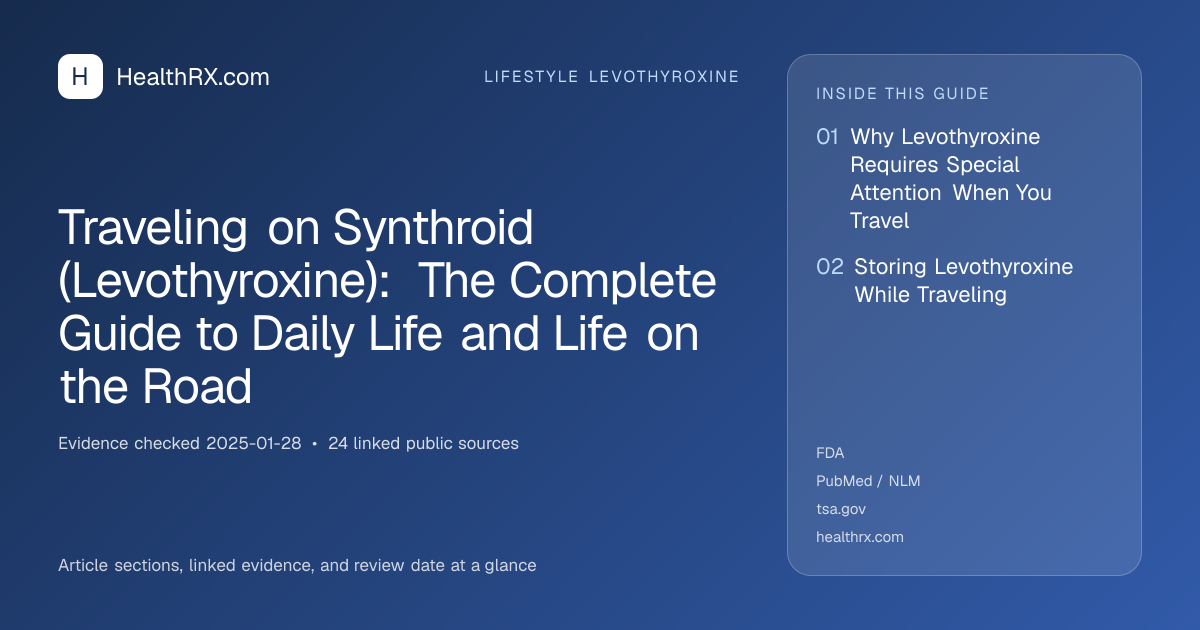 Evidence overview for lifestyle levothyroxine: Traveling on Synthroid (Levothyroxine): The Complete Guide to Daily Life and Life on the Road
