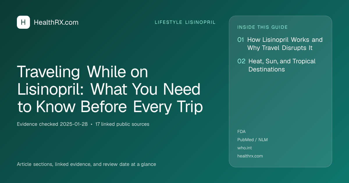 Evidence overview for lifestyle lisinopril: Traveling While on Lisinopril: What You Need to Know Before Every Trip
