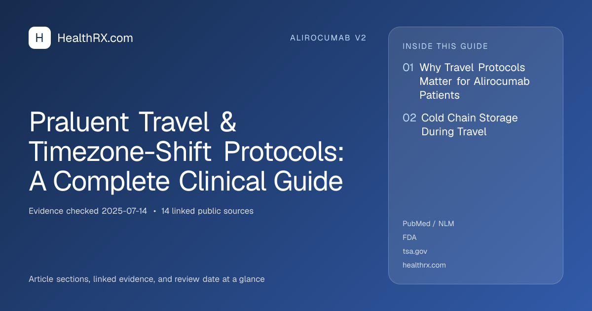 Evidence overview for Praluent Travel & Timezone-Shift Protocols: A Complete Clinical Guide