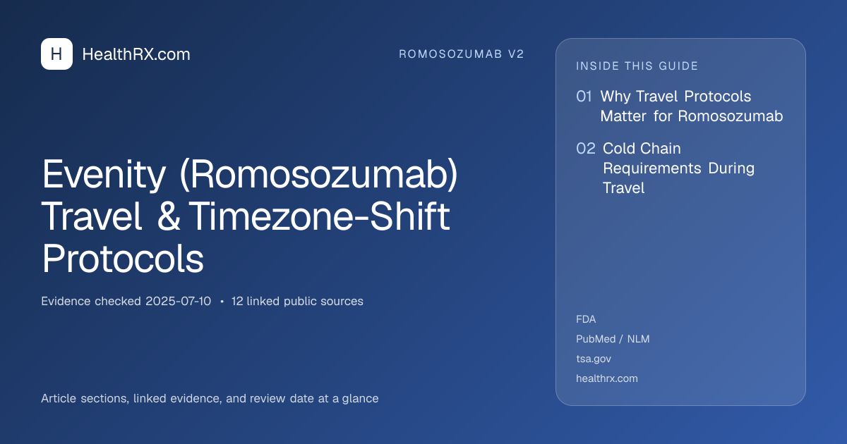 Evidence overview for romosozumab v2: Evenity (Romosozumab) Travel & Timezone-Shift Protocols