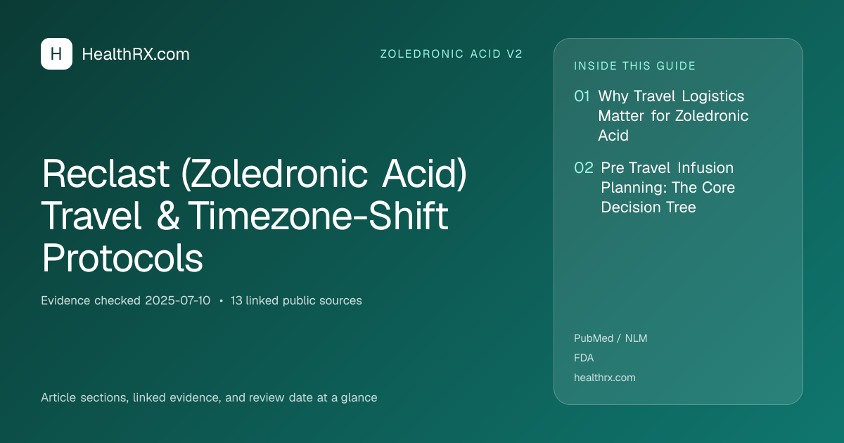 Evidence overview for Reclast (Zoledronic Acid) Travel & Timezone-Shift Protocols