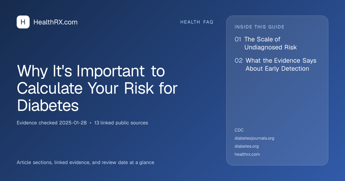 Evidence overview for Why It's Important to Calculate Your Risk for Diabetes