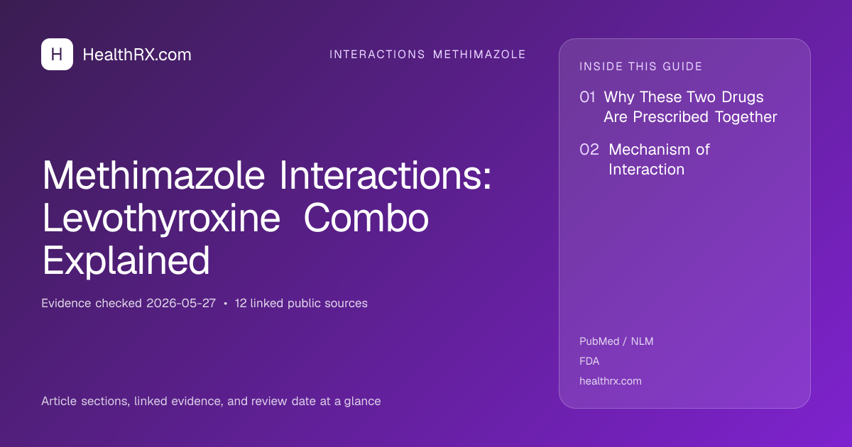 Evidence overview for interactions methimazole: Methimazole Interactions: Levothyroxine Combo Explained