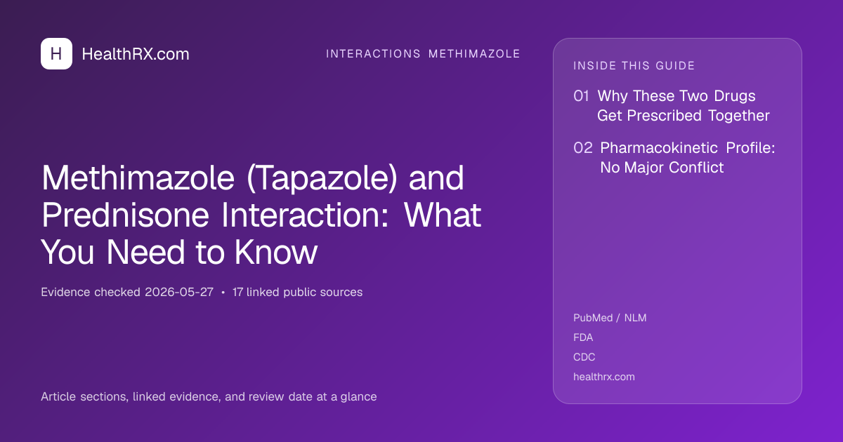 Evidence overview for Methimazole (Tapazole) and Prednisone Interaction: What You Need to Know