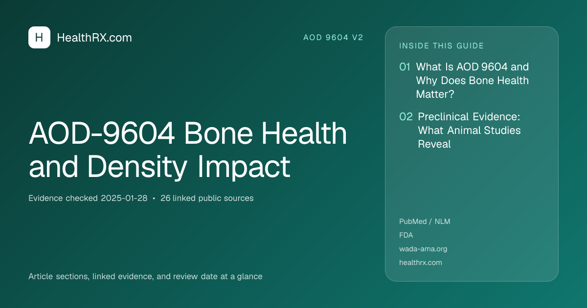 Evidence overview for AOD-9604 Bone Health and Density Impact