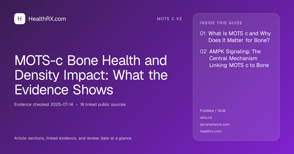 Evidence overview for MOTS-c Bone Health and Density Impact: What the Evidence Shows