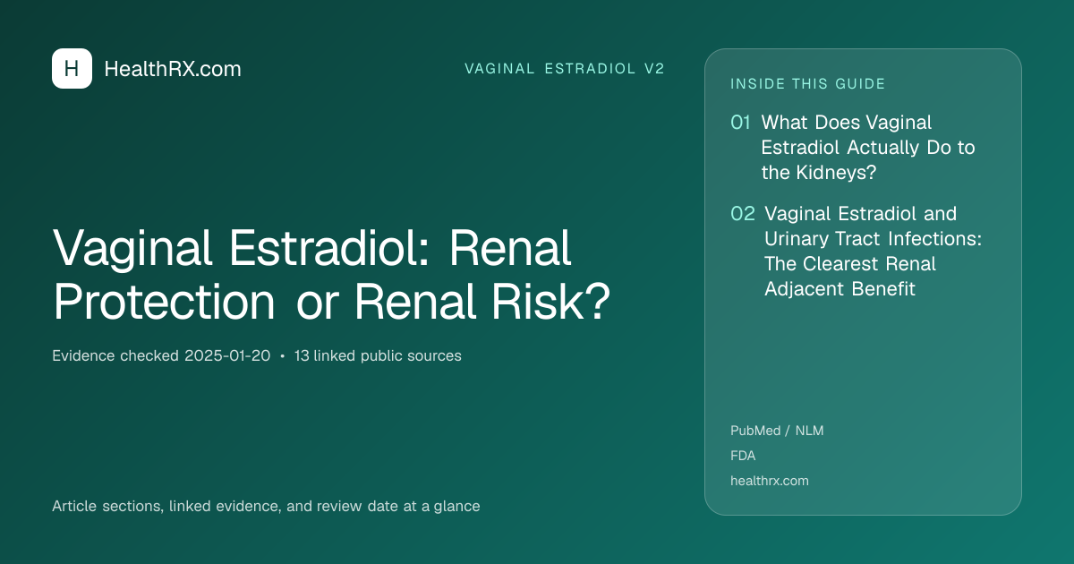 Evidence overview for Vaginal Estradiol: Renal Protection or Renal Risk?