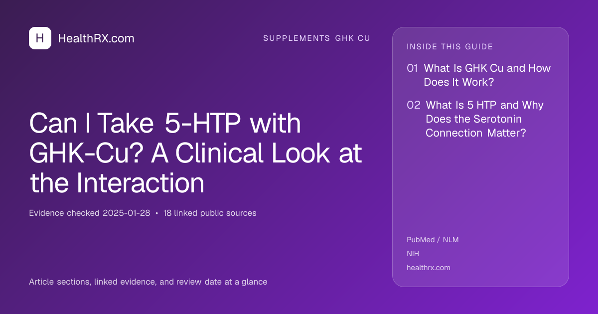 Evidence overview for Can I Take 5-HTP with GHK-Cu? A Clinical Look at the Interaction