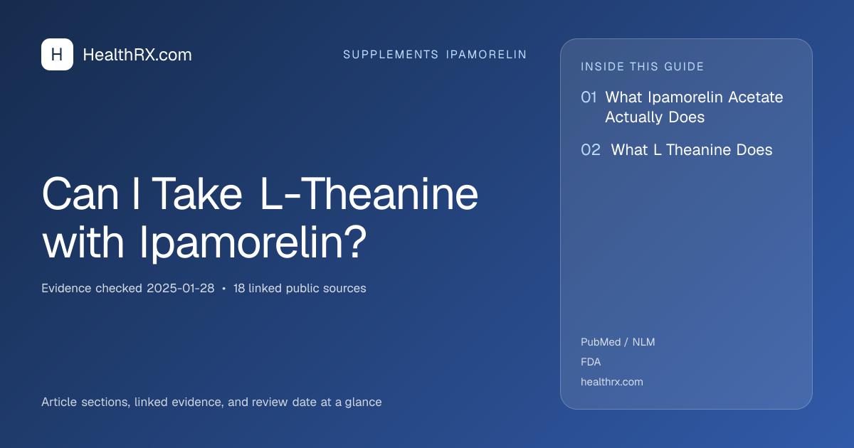 Evidence overview for Can I Take L-Theanine with Ipamorelin?