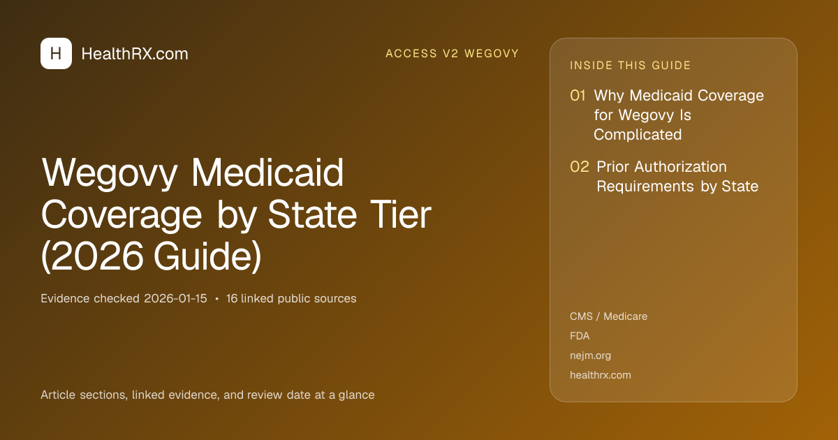 Evidence overview for Wegovy Medicaid Coverage by State Tier (2026 Guide)