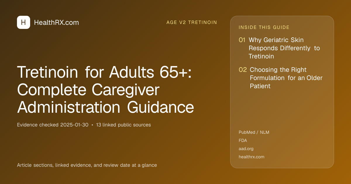 Evidence overview for age v2 tretinoin: Tretinoin for Adults 65+: Complete Caregiver Administration Guidance