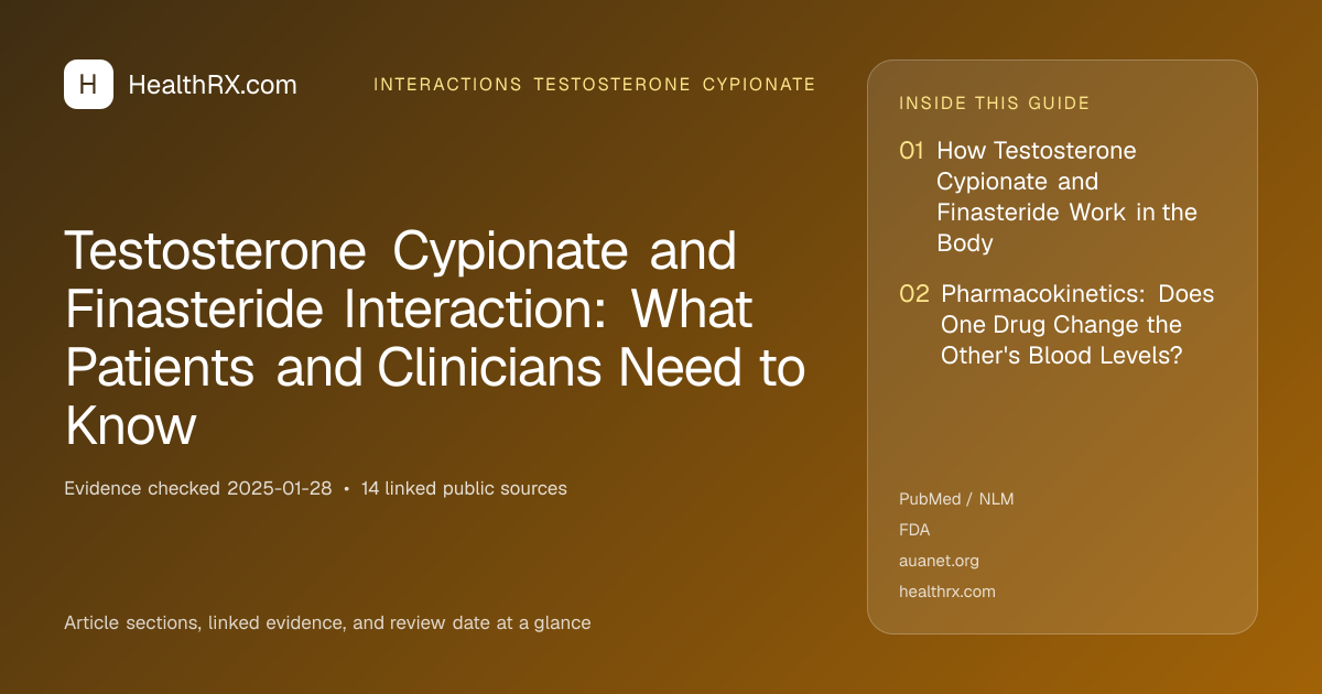 Evidence overview for Testosterone Cypionate and Finasteride Interaction: What Patients and Clinicians Need to Know